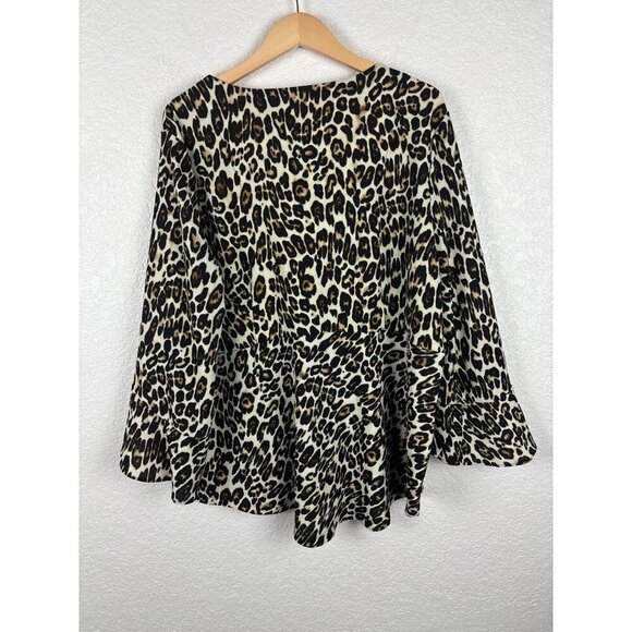 Chico's Womens Top Leopard Size‎ 4X Fall Office Career Animal Print Cheetah - Picture 4 of 6
